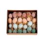 Uova decorative di gallina KUSUM, 24 pezzi, decorazioni pasquali, floccate, colorati