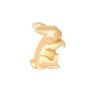 Figurina decorativa coniglio DROOPY in plastica, dorata, 6x3,5x5 cm