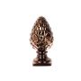 Figura decorativa pigna vintage EUWIN su piedistallo, rame, 11x11x22cm