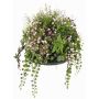 Composizione floreale sintetico Impatiens DANFIR, menta, felce, trifoglio, bianco-verde, 50cm, Ø32cm