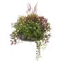 Composizione floreale artificiale con lavanda e impatiens DANFIR, menta, trifoglio, felce, bianco-lilla-verde, 50 cm, Ø 32 cm