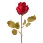 Fiore decorativo rosa GROLK, effetto secco, rosso, 45 cm, Ø 6 cm