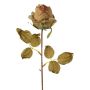 Fiore decorativo rosa GROLK, effetto secco, verde-marrone, 45cm, Ø6cm
