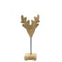 Figura decorativa a forma di cervo in legno LINDAL, base in legno, colore naturale, 11x7x26 cm