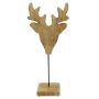 Figura decorativa cervo in legno LINDAL, base in legno, naturale, 18x10x41 cm