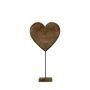 Figurina decorativa a forma di cuore in legno LINDAL, base in legno, naturale, 12x12x27 cm