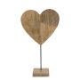 Figurina decorativa a forma di cuore in legno LINDAL, base in legno, naturale, 35x15x62 cm