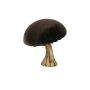 Figurina decorativa a forma di fungo ARNAH, velluto, marrone, 10 cm