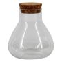 Barattolo in vetro PEPPA con coperchio in sughero, trasparente, 11,5 cm, Ø 10,3 cm