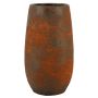 Vaso da fiori in ceramica AROON con venature, marrone ruggine, 50 cm, Ø 26 cm