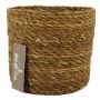 Cesto in alghe marine AMPARO, beige, 12,5cm, Ø14cm