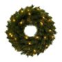 Ghirlanda decorativa di abete JOTRA, LED, a batteria, crossdoor, verde, Ø40 cm