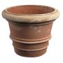 Vaso in terracotta MONDAR con scanalature, realizzato a mano, 53cm, Ø70cm