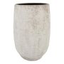Vaso da fiori VEMIL in ceramica, screziato, bianco, 50 cm, Ø 29 cm