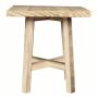 Sgabello quadrato in legno MAREA, beige, 25,5cm, Ø24cm