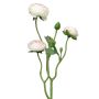 Ramo decorativo di ranuncoli JIXIANG, bianco-rosa, 50cm