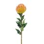 Fiore artificiale cuscino porta spilli Protea XIFANG, giallo-arancio, 75 cm, Ø 10 cm