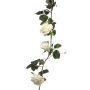 Ghirlanda decorativa con rose KAILIN, bianca, 145cm