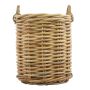 Cesto rotondo in rattan BENIGNO con manici, marrone, 59 cm, Ø 44 cm