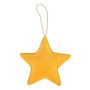 Sospensione decorativa a forma di stella in velluto EYRUN, cordino di sospensione, giallo, Ø16cm
