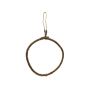 Anello metallico decorativo HELIJIA da appendere, floccato, marrone, Ø 15 cm