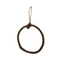 Anello metallico decorativo HELIJIA da appendere, floccato, marrone scuro, Ø 15 cm