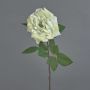 Rosa decorativa in velluto YUFAN, color crema, 65 cm, Ø 15 cm