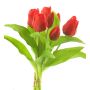 Mazzo di tulipani in tessuto LONA, rosso-nero, 30 cm
