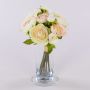 Mazzo di ranuncoli artificiali TONIE, bianco-rosa, 20 cm, Ø 20 cm
