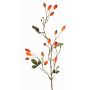 Ramo di rosa selvatica artificiale ZERBST con cinorrodi, arancione-rosso, 80cm