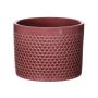 Vaso da piante in ceramica CINZIA, motivo a puntini, rosso merlot, 17,5cm, Ø19cm