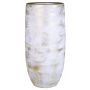 Vaso da fiori in ceramica AETIOS, colore sfumato, bianco-oro, 35cm, Ø18cm