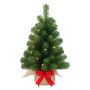 Albero di Natale artificiale WARSCHAU, sacco di iuta naturale, LED, 60 cm, Ø 40 cm