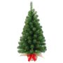 Albero di Natale artificiale WARSCHAU, sacco di iuta, fiocco rosso, LED, 90cm, Ø50cm