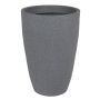 Vaso da fiori in plastica PINIOS, effetto pietra, grigio, 77 cm, Ø 53 cm