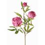 Ramo artificiale di peonia MANJA, viola, 70cm, Ø8-10cm