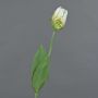 Fiore in tessuto tulipano pappagallo UAKARI, bianco-verde, 65 cm, Ø 6 cm