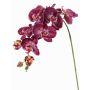 Ramo fiorito artificiale di orchidea Phalaenopsis WESA, viola scuro-bianco, 90 cm, Ø 11-12,5 cm