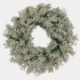 Ghirlanda invernale decorativa LUND, effetto ghiaccio, LED, verde, Ø 60 cm