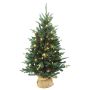 Albero di Natale sintetico HANKO, LED, sacco di iuta, 120cm, Ø75cm