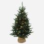 Albero di Natale sintetico HANKO, LED, sacco di iuta, 90cm, Ø60cm