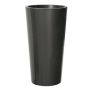 Vaso da fiori alto e rotondo THERESITA in plastica, con inserto, set di irrigazione, antracite, 75 cm, Ø 40 cm