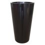 Vaso alto rotondo THERESITA in plastica, con inserto, set di irrigazione, nero, 75 cm, Ø 40 cm