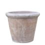 Vaso da fiori in terracotta VIRELY, realizzato a mano, patinato, marrone, 33 cm, Ø 36 cm