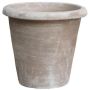 Vaso da fiori in terracotta ELVORN, fatto a mano, patinato, marrone, 55 cm, Ø 58 cm