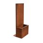 Fioriera KELRON in acciaio Corten, marrone ruggine, 60x46x145 cm