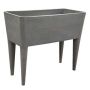 Vaso da fiori LUAVIA in beton di legno, con piedini, grigio, 76x37x65 cm