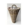 Cestino da parete in rattan ROMELA, marrone, 28x24x42 cm