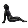 Statua da giardino “Uomo VUNKY” in terrazzo rinforzato con fibre, nero, 69x46x51 cm