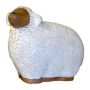 Figurina di pecora ZENARA in ceramica smaltata, bianca, 37x20x32 cm